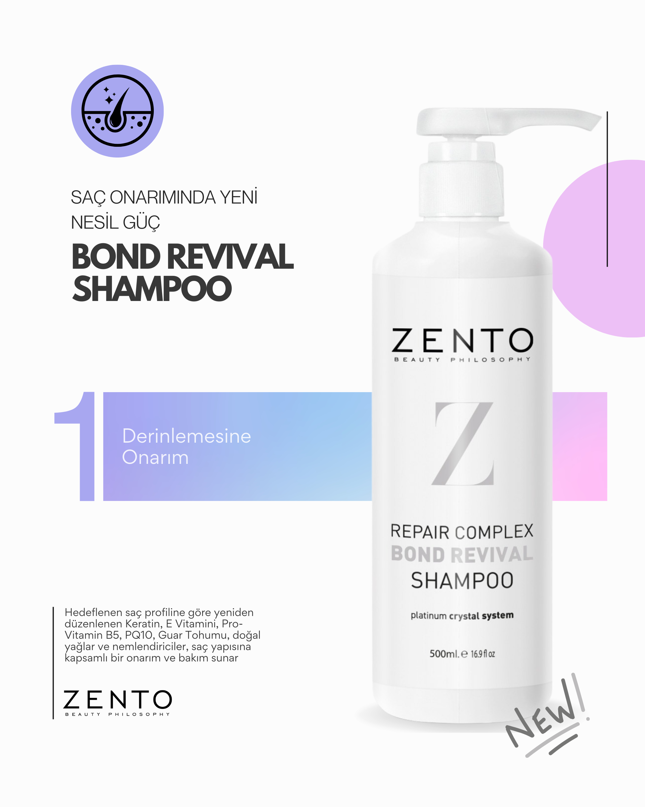 Zento Bond şampuan 500 Ml